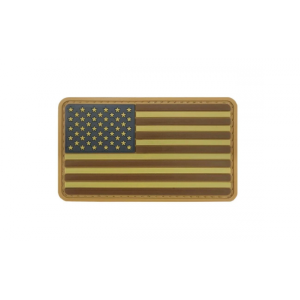 Шеврон Флаг США ПВХ левый 5*8 койот
